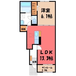 新栃木駅 バス21分  十二杜前下車：停歩9分 1階の物件間取画像